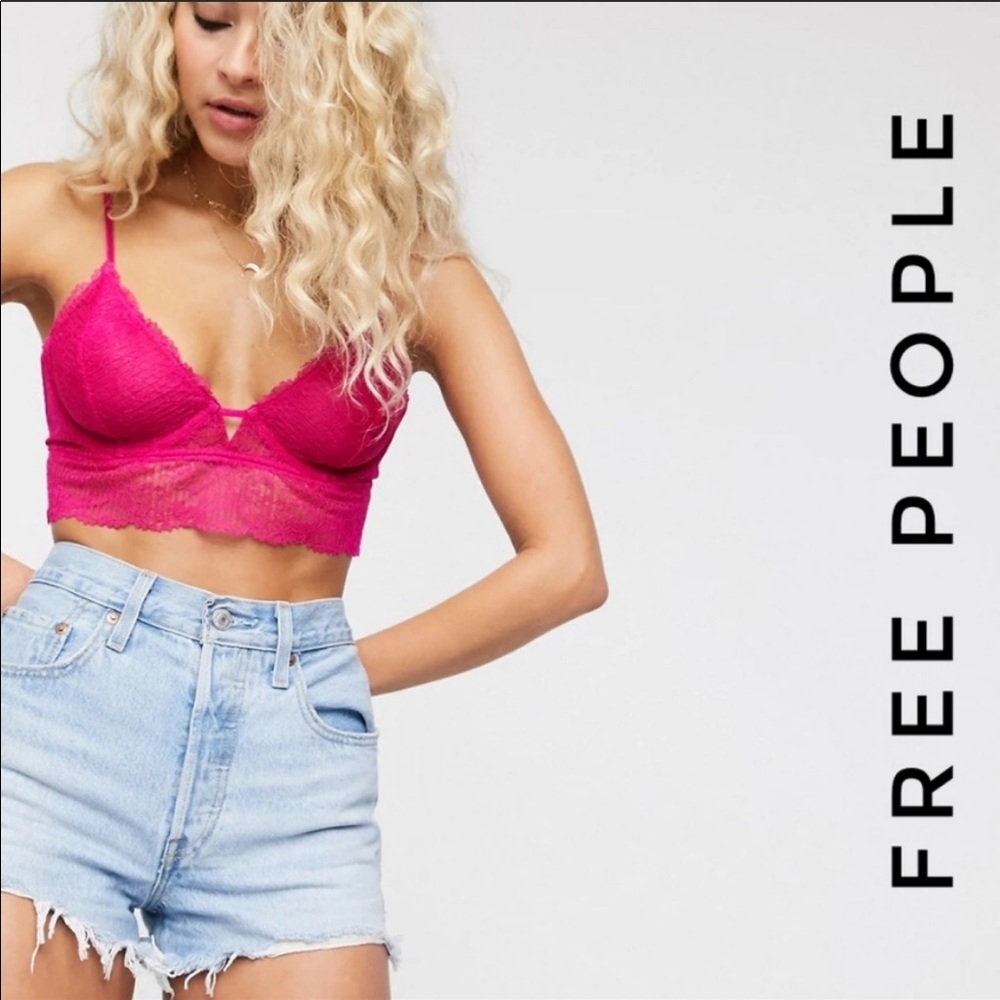 Free People Alyssa Underwire Bra Fuschia Fantastic